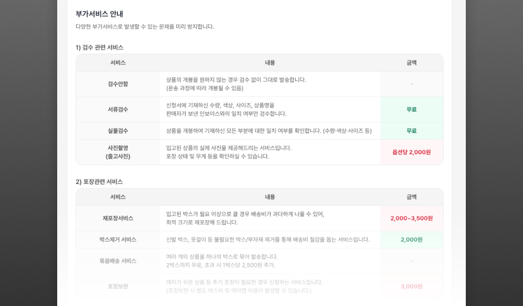 리뉴얼된 중국 구매대행 홀세일차이나 부가서비스 안내