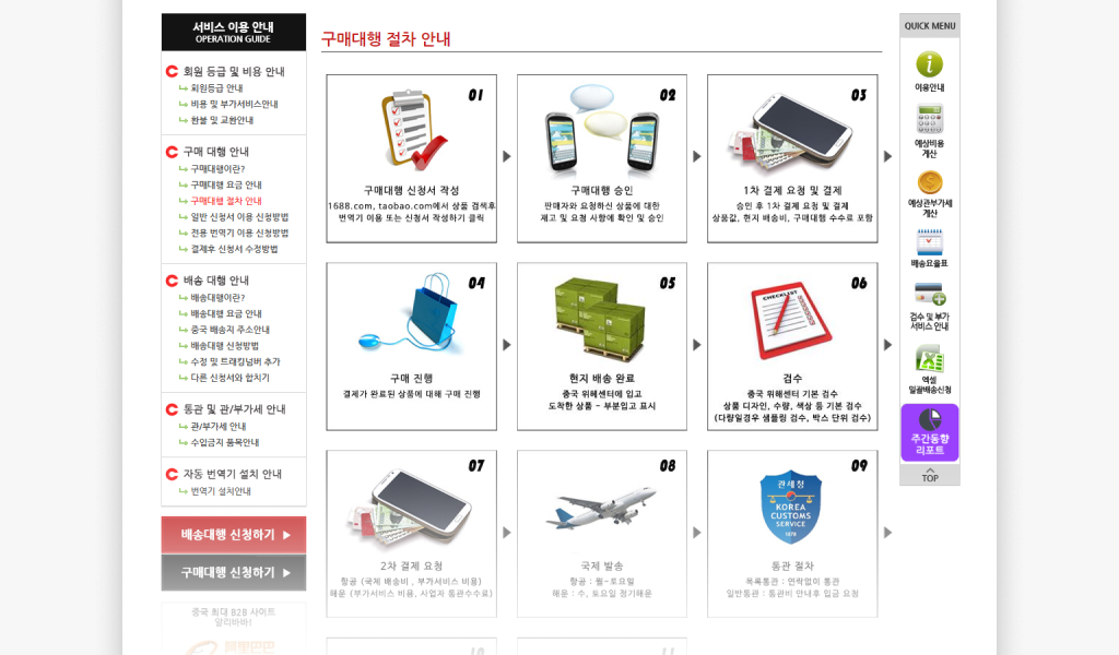 기존의 중국 구매대행 홀세일차이나 이용안내